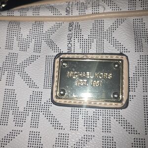 Michael Kors White and Gold Handbag